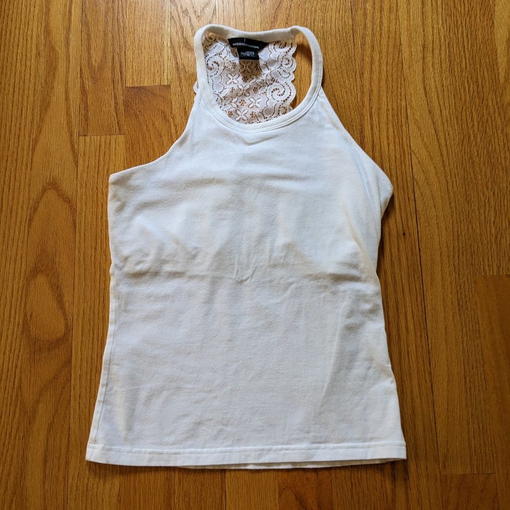 White tank top